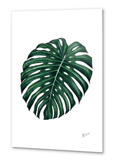 Monstera Metal prints by Nika_Akin