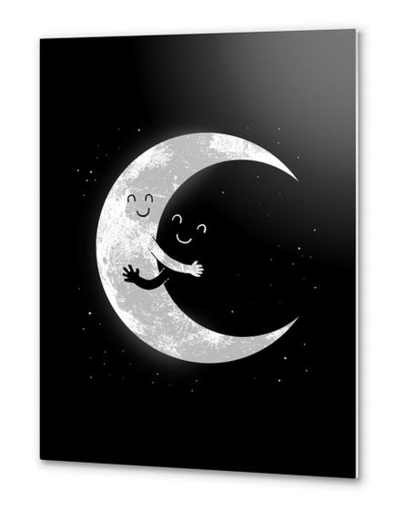 Moon Hug Metal prints by carbine