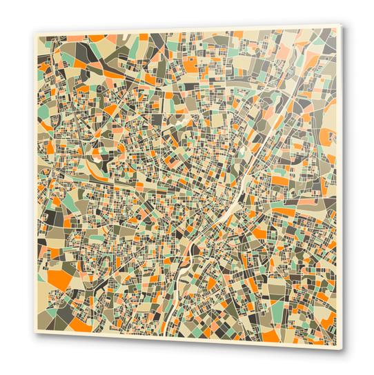 MUNICH MAP 1 Metal prints by Jazzberry Blue