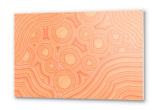 Orange Color Burst Metal prints by ShinyJill
