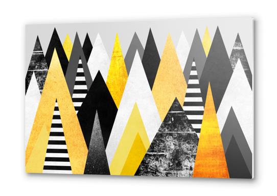 Yellow Peaks Metal prints by Elisabeth Fredriksson