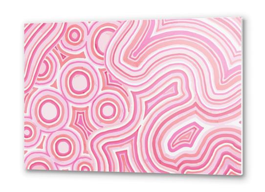 Pink Color Burst Metal prints by ShinyJill