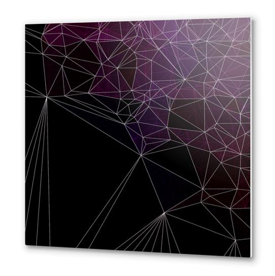 Geometric purple and black Metal prints by VanessaGF