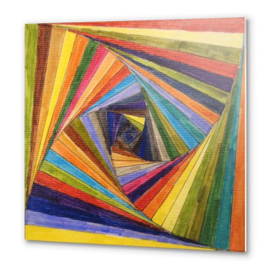 Rainbow Square Metal prints by Vic Storia