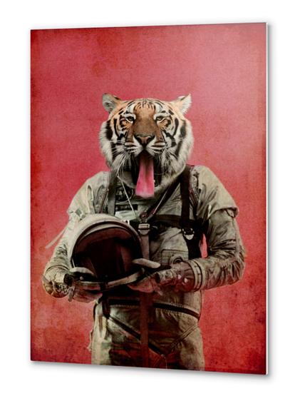 Space tiger Metal prints by durro art