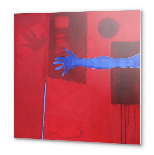 The Blue Hand Metal prints by Pierre-Michael Faure