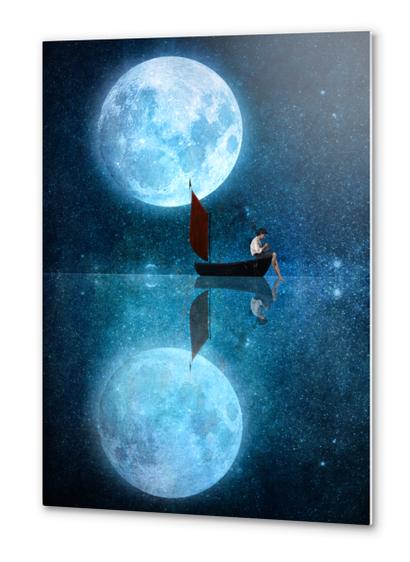 The Moon And Me Metal prints by DVerissimo