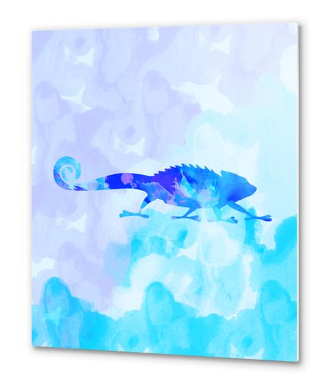 Abstract Chameleon Reptile Metal prints by Amir Faysal