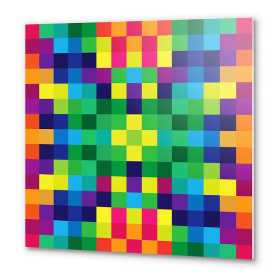 Colorful Geometric Background II Metal prints by Amir Faysal