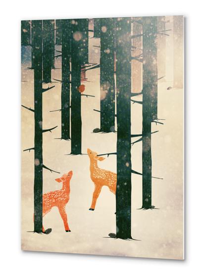 Winter Deer Metal prints by Sybille