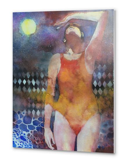 Swimmer Metal prints by andreuccettiart