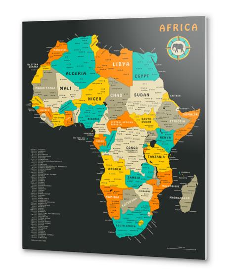 AFRICA MAP Metal prints by Jazzberry Blue