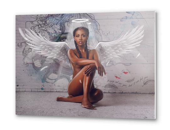 Angel Woman Metal prints by AndyKArt