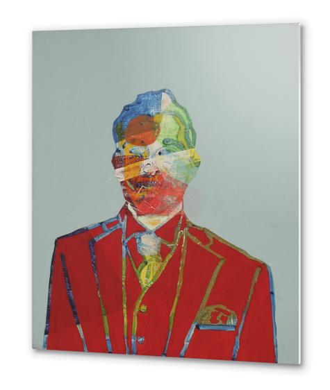 Auto-portrait Rouge Metal prints by Pierre-Michael Faure