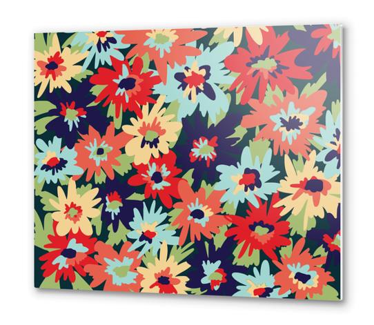 Alexa Floral  Metal prints by Lisa Guen Design