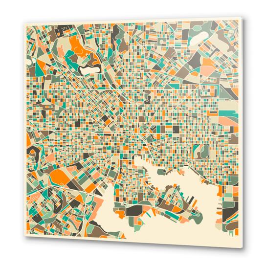 BALTIMORE MAP 1 Metal prints by Jazzberry Blue