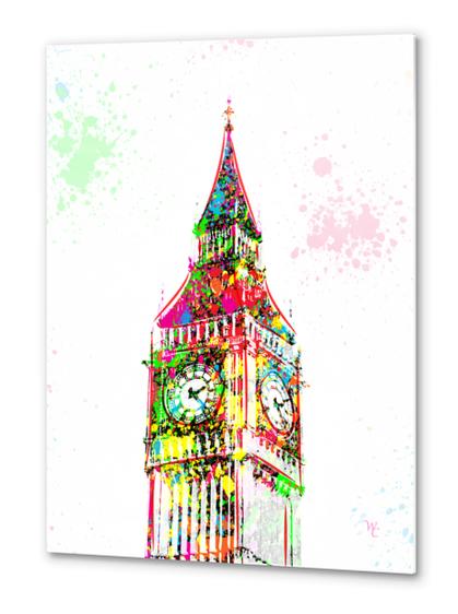 Big Ben - London - Pop Art - Paint Splatter - Digital Art Metal prints by William Cuccio WCSmack