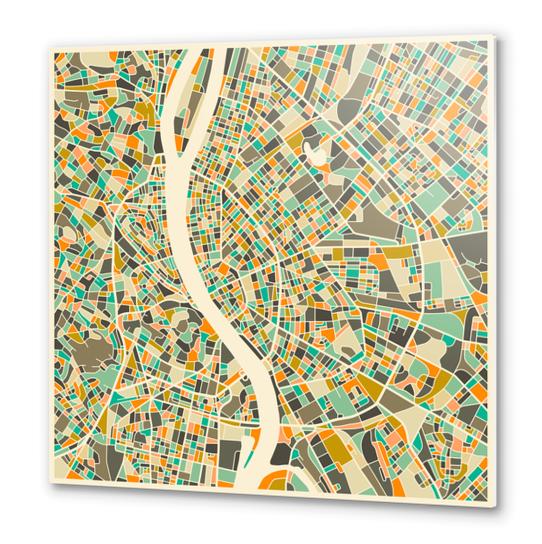 BUDAPEST MAP 1 Metal prints by Jazzberry Blue