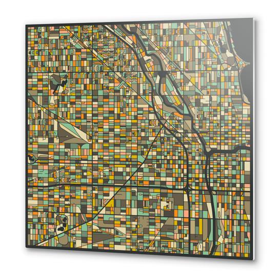 CHICAGO MAP 2 Metal prints by Jazzberry Blue
