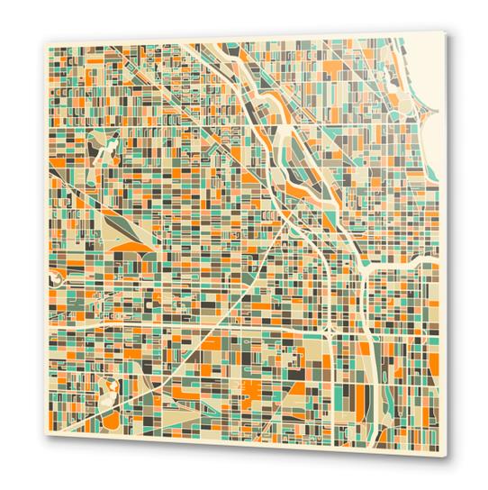 CHICAGO MAP 1 Metal prints by Jazzberry Blue