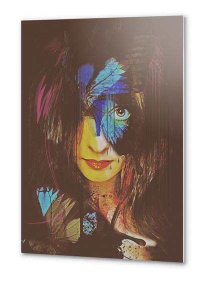 Chrysalis Abstract Portrait Metal prints by Galen Valle