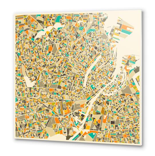 COPENHAGEN MAP 1 Metal prints by Jazzberry Blue
