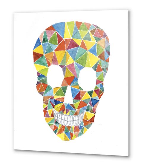 Rainbow Skull Metal prints by Malixx