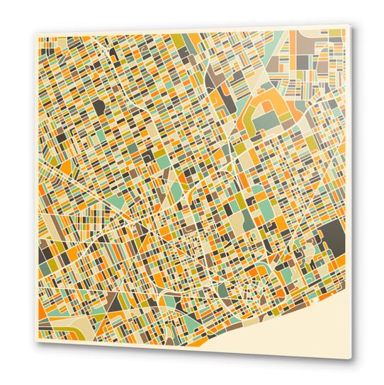 DETROIT MAP 1 Metal prints by Jazzberry Blue