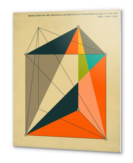 DISSECTION OF THE TRIANGULAR PRISM 1 Metal prints by Jazzberry Blue
