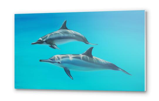 Dolphins Metal prints by di-tommaso