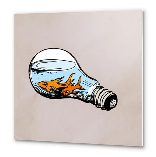 Fishes-Bulb Metal prints by Georgio Fabrello