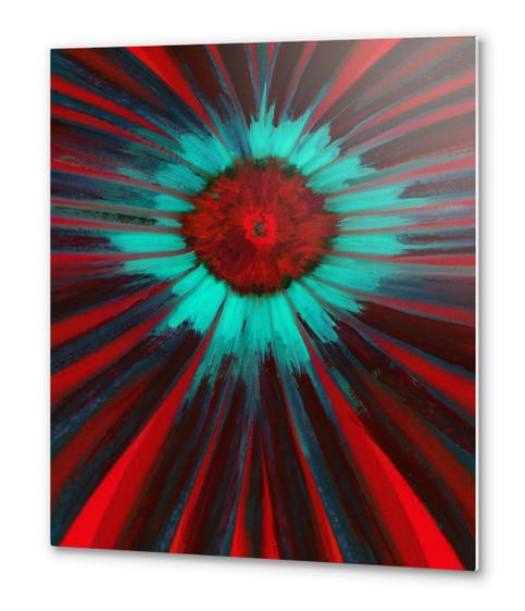 Red Flower Vortex Metal prints by tzigone