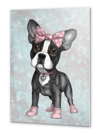Sweet Frenchie Metal prints by Barruf