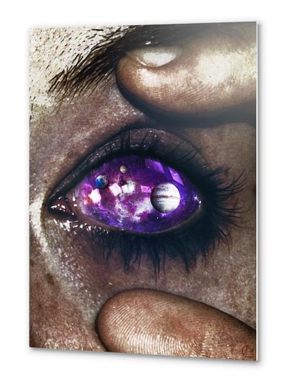 Ojos color galaxia Metal prints by Seamless