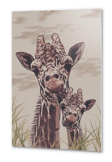 Giraffe Metal prints by Galen Valle