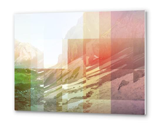 Pixel view over the valley Metal prints by fokafoka