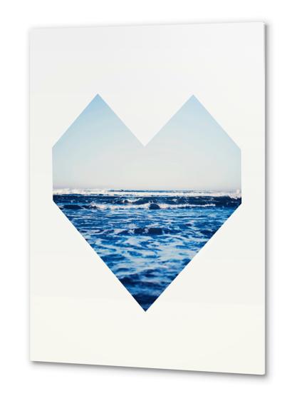 Ocean Heart Metal prints by Leah Flores