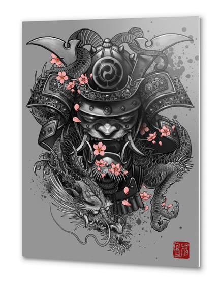 Dragon Samurai Metal prints by Elvintattoo