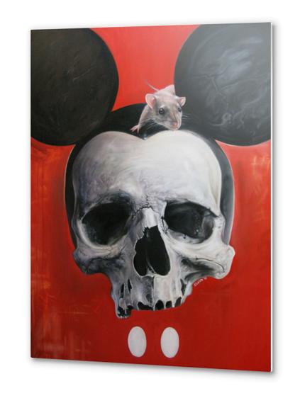 Mickey skull Metal prints by Elvintattoo