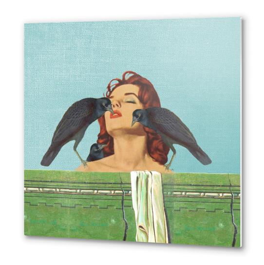 Kissing Crows Metal prints by meta works