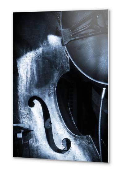 Double Bass Metal prints by cinema4design