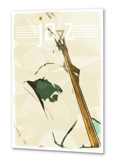 Contrabassist. Jazz Club Poster Metal prints by cinema4design