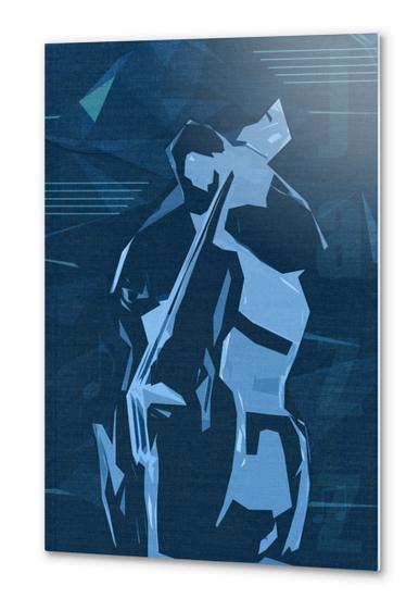 Jazz Contrabass Poster Metal prints by cinema4design