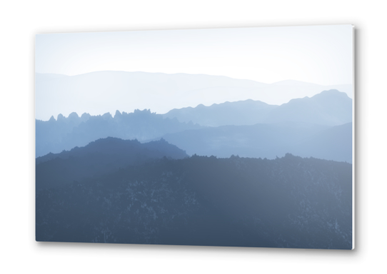 Mist Covered Mountains Metal prints by cinema4design