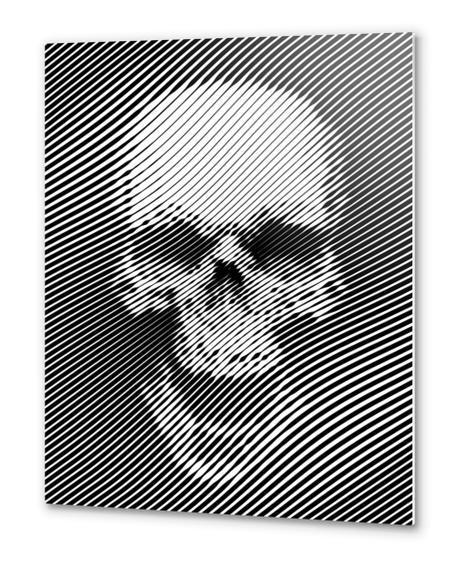 Line Skull Metal prints by Vic Storia