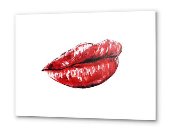 Red Lips Metal prints by Nika_Akin