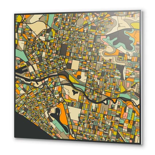 MELBOURNE MAP 2 Metal prints by Jazzberry Blue