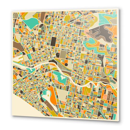 MELBOURNE MAP 1 Metal prints by Jazzberry Blue