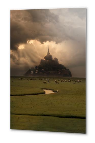 Saint Michel in the evening sun Metal prints by Jarek Blaminsky