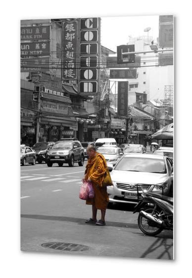 Monk in Bangkok Metal prints by Ivailo K